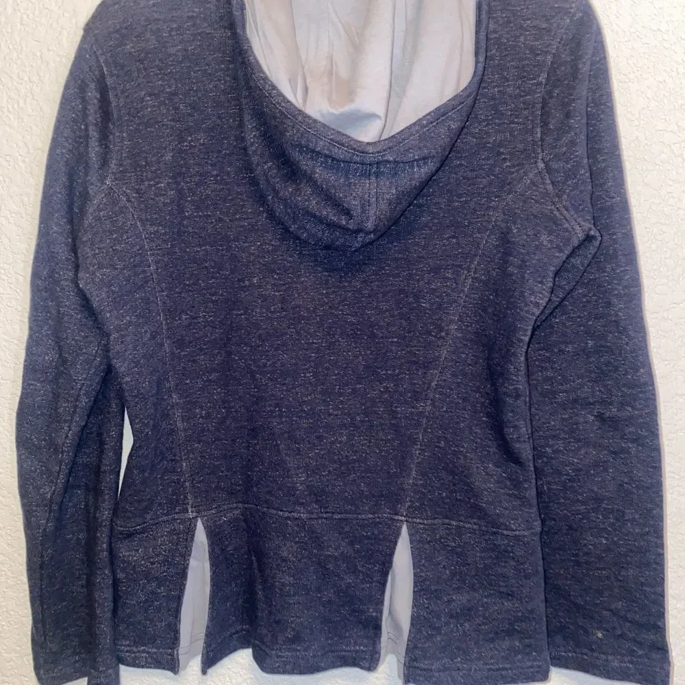 North river hoodie sweater boho hippie flare triangle peasant prairie m zip Gorp